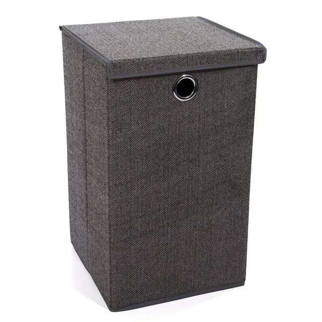 Tweed Dark Grey Foldable Laundry Hamper