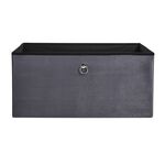 Velvet Foldable Large Charcoal Ottoman