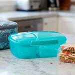 Sistema Triple Split Lunch Box with Yogurt Pot