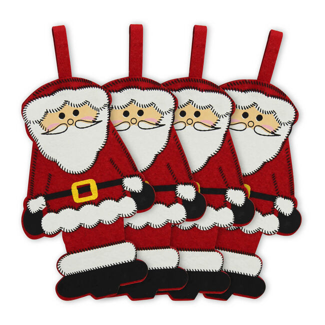 4 Pack Novelty Santa Cutlery Holders