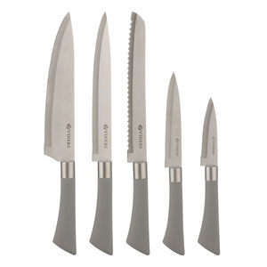 Typhoon Living Grey 5 Piece Knife Block Set