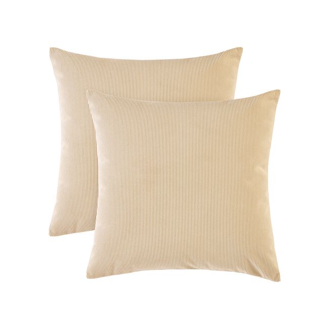 CORDUROY NATURAL  2PK Cushion Covers 45x45