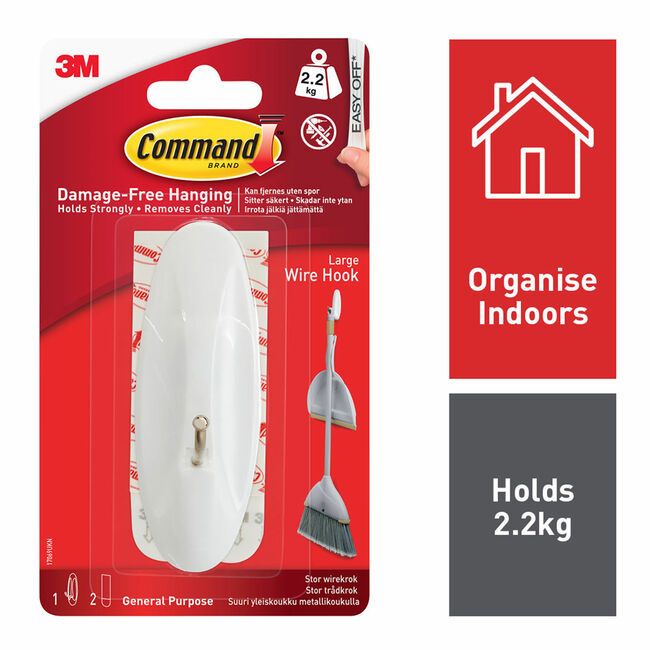 Command Wire 1 Pack Hooks Large