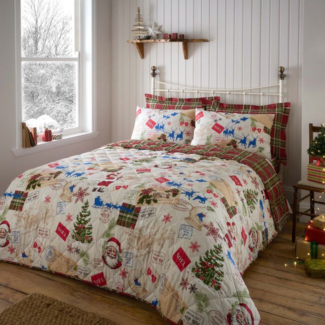 Classic Christmas Bedspread 200cm x 220cm