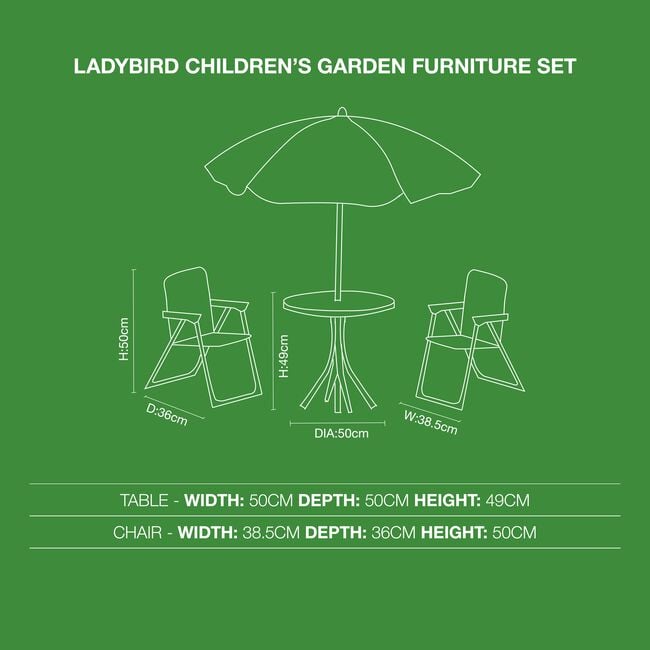 Ladybird  4 Piece Children's Garden Furniture Set