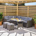 Parma Rattan Corner Sofa Set