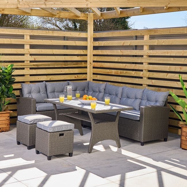 Parma Rattan Corner Sofa Set