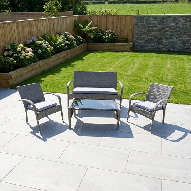 Sicily 4 Piece Rattan Sofa Set