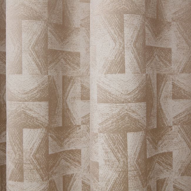 BLACKOUT & THERMAL GRAPHIC GEO IVORY  66x54 Curtain