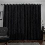 BLACKOUT & THERMAL HERRINGBONE BLACK 90x90 Curtain