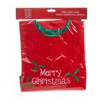 Tree Skirt with Merry Christmas Design 80cm