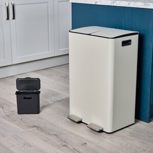 60L RECYCLING BIN Light Beige