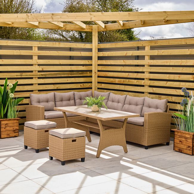 Genoa Rattan Corner Sofa Set