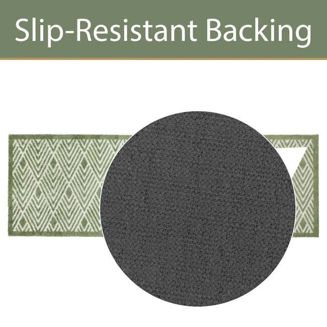 JVL Geo Green Mega Runner 57cm x 150cm