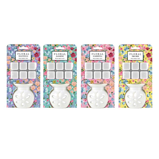 Floral Wax Melter & 60g Jasmine Melts