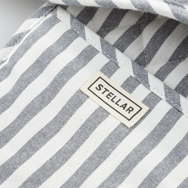 Stellar Double Oven Mitt - Grey Stripe