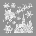 Christmas Glitter Christmas Scene Stickers