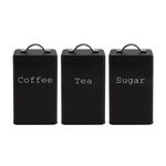 Set of 3 Canisters - Matt Black