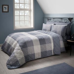 Brushed Cotton Simon Bedspread 200 x 220cm - Blue