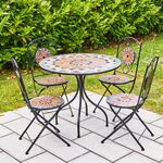 Diamond Mosaic Bistro Set 5 Piece