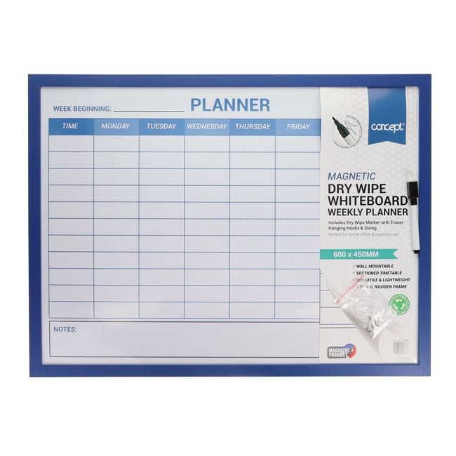 Concept Magnetic Dry Wipe Planner Whiteboard