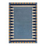 KAI WOOL BORDER BLUE/ YELLOW 120X170cm Rug