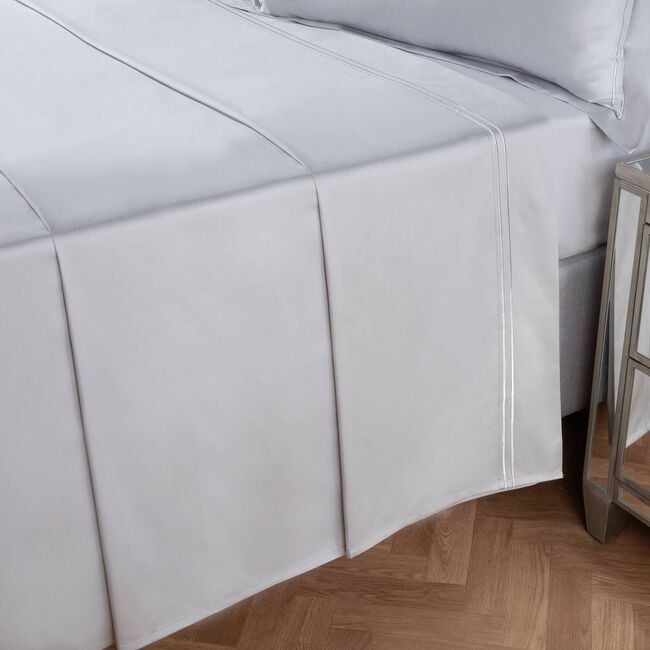 SKS FLAT SHEET Double Stitch Silver 500tc