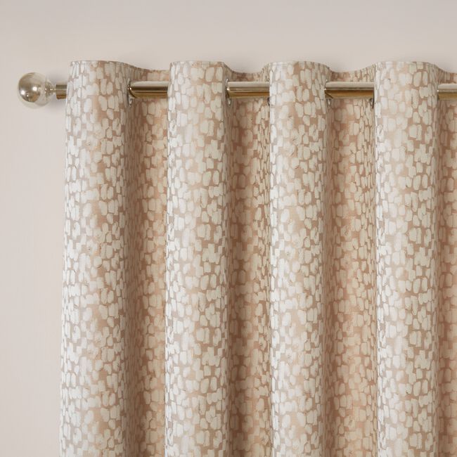 GEO TEXTURE JACQUARD NATURAL 66x54 Curtain
