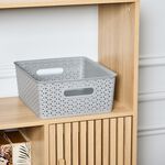 Geometric 14.5L Grey Basket