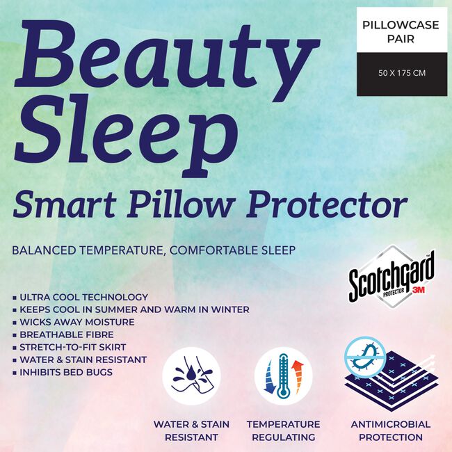 Beauty Sleep Smart Pillow Protector Pair