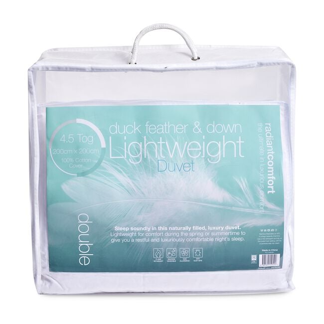 RADIANT COMFORT DUCK SINGLE Lightweight Duvet