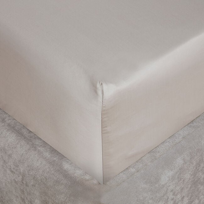 SKS FITTED SHEET 500 Threadcount Cotton Stone