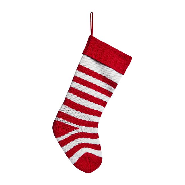 Red & White Striped Christmas Stocking