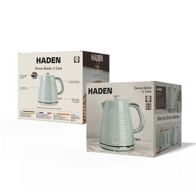 HADEN DEVON 1.7L EUCALYPTUS Kettle