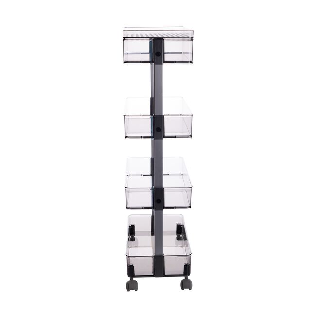 Storage Master 4-Tier Rolling Trolley Cart
