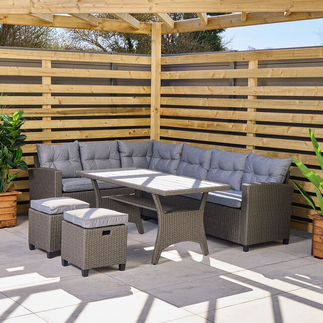 Parma Rattan Corner Sofa Set