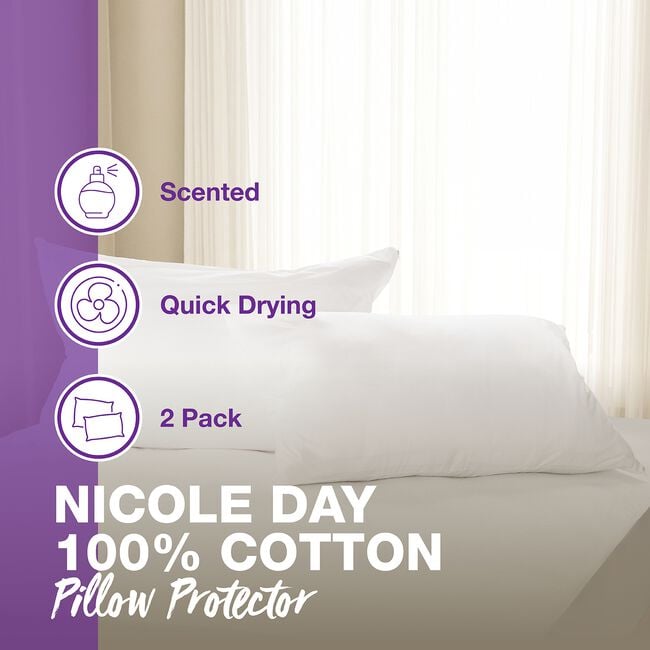 Scented Cotton Pillow Protector 2Pk