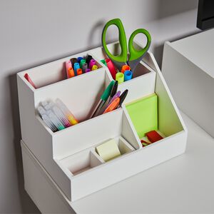 Storage Master Office Desk Organiser White