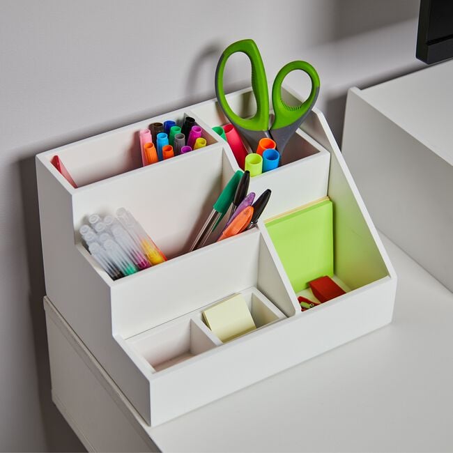 Storage Master Office Desk Organiser White