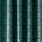 CATHERINE LANSFIELD ART DECO PEARL TEAL 66X72 Curtains