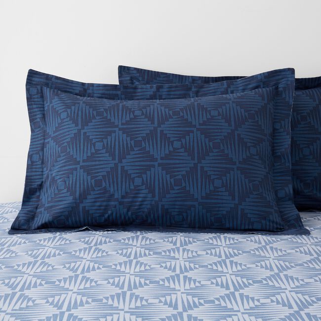 Noah Oxford Pillowcase Pair - Navy