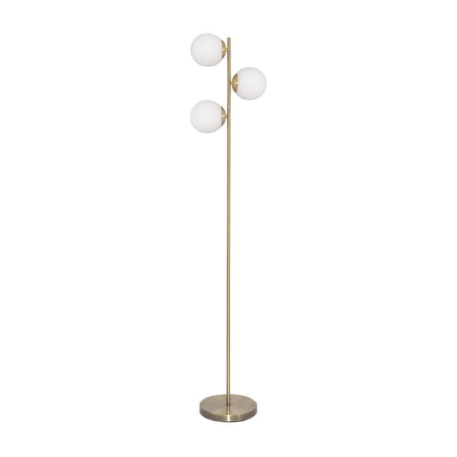 3 Glass Shade Metal Floor Lamp
