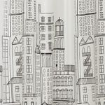 PEVA City Scape Multi Shower Curtain