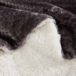 Nicole Day Waffle Sherpa Throw 130x170cm - Grey