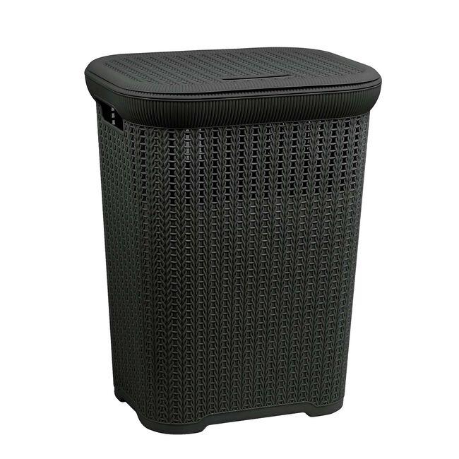 Black Knit Laundry Hamper