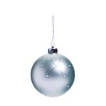 6 Pack Blue Luxury Christmas Bauble Set 