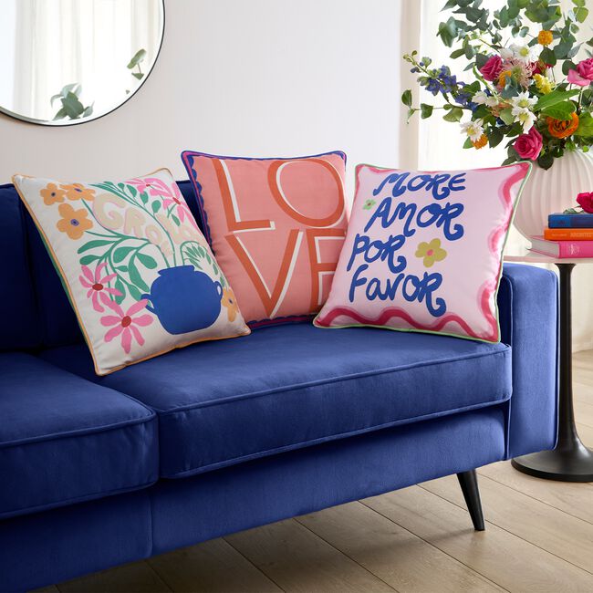 Flora Cushion 45cm x 45cm - Natural
