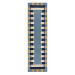 KAI WOOL BORDER BLUE/ YELLOW 60x230cm Runner