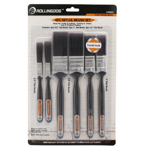 Rolling Dog All Purpose Paint Brush Set - 6 Pieces