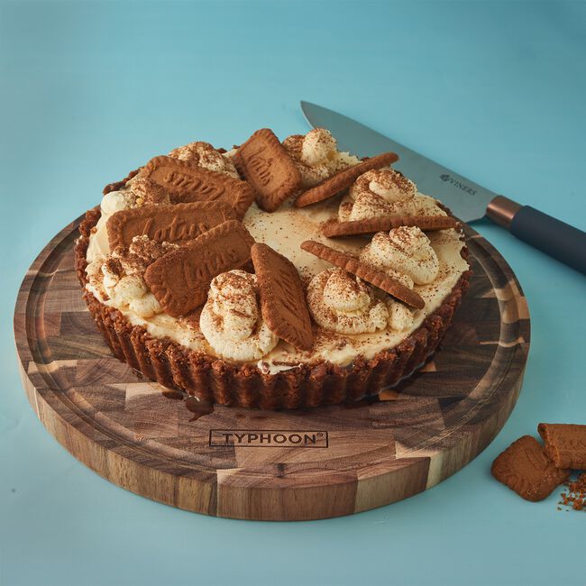 Typhoon End Grain Acacia Round Wood Chopping Board